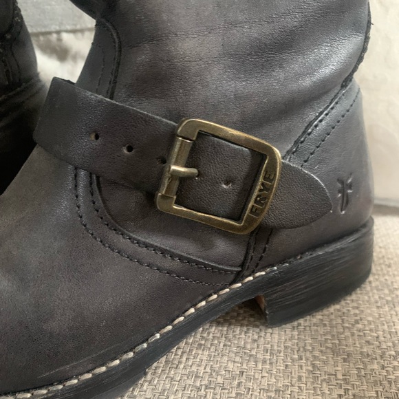 Frye Veronica Slouch Flat Leather Riding Boot, size 7.5B women’s - Picture 2 of 8